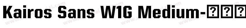 Kairos Sans W1G Medium字体转换